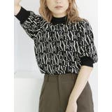 ブラック | パターンジャガートハーフニット | MURUA