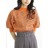 オレンジ | パターンジャガートハーフニット | MURUA