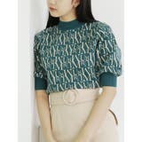 グリーン | パターンジャガートハーフニット | MURUA