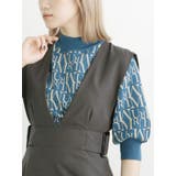 ブルー | パターンジャガートハーフニット | MURUA