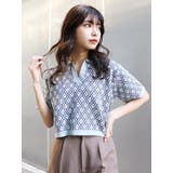 モノグラムハーフスリーブニットポロ | MURUA | 詳細画像30 