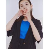 ブラック | ハーフスリーブカラーボタンジャケット | MURUA