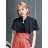 ブラック | レイヤードクロップドシャツ | MURUA