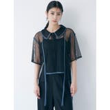 ブラック | パイピングメッシュシャツ | MURUA