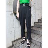 ブラック | ハイウエストテーパードパンツ | MURUA