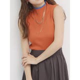 オレンジ | ラインノースリーブニット | MURUA