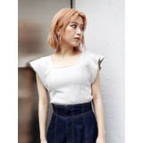 アイボリー | スクエアフリルニットタンク | MURUA