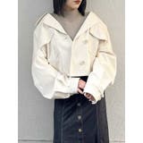 アイボリー | フェイクレザーショートジャケット | MURUA