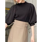 ブラック | テレコドッキングショートトップス | MURUA