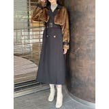 フェイクファーベルテットロングコート | MURUA | 詳細画像1