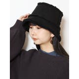 ブラック | ボア×フェイクムートンリバーシブルバケットハット | MURUA