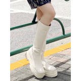アイボリー | プラットフォームエンジニアロングブーツ | MURUA