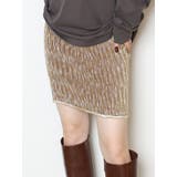 マスタード | グラデーションガーターニットミニスカート | MURUA