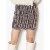 ブラウン | グラデーションガーターニットミニスカート | MURUA