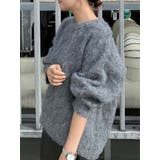 グレー | ジオメ柄シャギーニット | MURUA