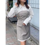 ベージュ | シャツドッキングミニワンピース | MURUA