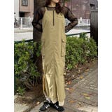 カーキ | メッシュロゴカーゴワンピース | MURUA