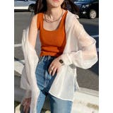 ホワイト | シアーシャイニーボリュームスリーブシャツ | MURUA