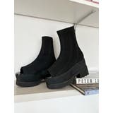 ブラック | ジャガードソックブーツ | MURUA