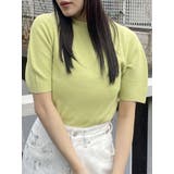 ライトグリーン | スリムハーフスリーブニット | MURUA