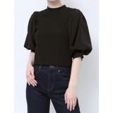 ブラック | テレコドッキングショートトップス | MURUA