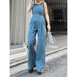 ブルー | デザインデニムロンパース | MURUA