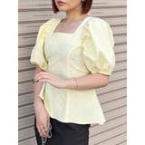 イエロー | バックオープンチュニックブラウス | MURUA