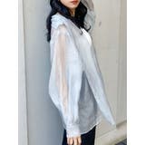 ブルー | シアーシャイニーボリュームシャツ | MURUA