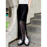 ブラック | シースルーメッシュスカート | MURUA