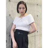 オフショルチャイナボタンニット | MURUA | 詳細画像12 