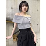 オフショルチャイナボタンニット | MURUA | 詳細画像20 