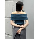 オフショルチャイナボタンニット | MURUA | 詳細画像28 