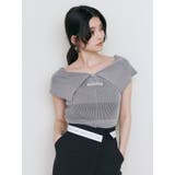 オフショルチャイナボタンニット | MURUA | 詳細画像3 