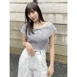 オフショルチャイナボタンニット | MURUA | 詳細画像30 