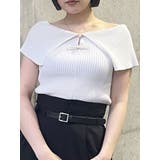 アイボリー | オフショルチャイナボタンニット | MURUA