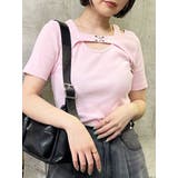 ピンク | フロントホックレイヤードテレコトップス | MURUA