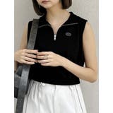 ブラック | クロップトハーフジップスウェット | MURUA