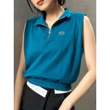 ブルー | クロップトハーフジップスウェット | MURUA