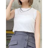 ホワイト | セミシアーノースリカットトップス | MURUA