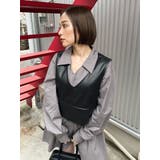 フェイクレザーベスト×シャツワンピースSET | MURUA | 詳細画像17