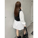 フェイクレザーベスト×シャツワンピースSET | MURUA | 詳細画像21