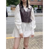 フェイクレザーベスト×シャツワンピースSET | MURUA | 詳細画像25