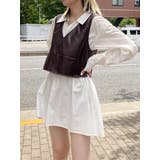 フェイクレザーベスト×シャツワンピースSET | MURUA | 詳細画像26