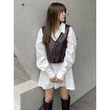 フェイクレザーベスト×シャツワンピースSET | MURUA | 詳細画像32