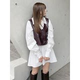 フェイクレザーベスト×シャツワンピースSET | MURUA | 詳細画像4