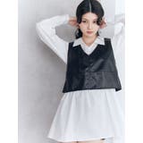 フェイクレザーベスト×シャツワンピースSET | MURUA | 詳細画像7