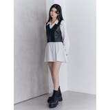 フェイクレザーベスト×シャツワンピースSET | MURUA | 詳細画像8