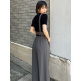 フェイクレザーベルトサスペンダーパンツ | MURUA | 詳細画像18 