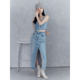 デニムフロントオープンロングスカート | MURUA | 詳細画像3 