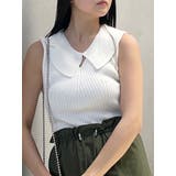 ホワイト | 付け衿2WAYリブニット | MURUA